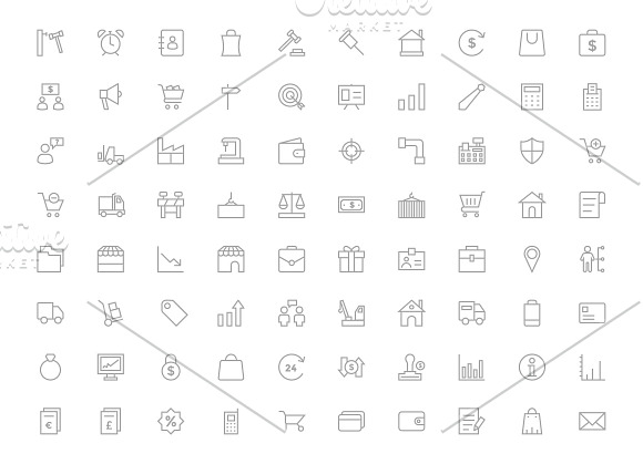 100+ Business and Trade Icons in Graphics - product preview 1