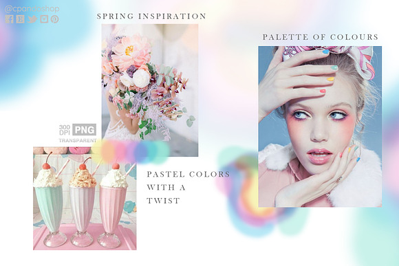 Gradient, abstract shapes in pastels in Textures - product preview 1
