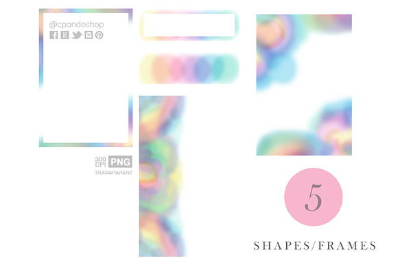 Gradient, abstract shapes in pastels in Textures - product preview 4