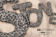 Porous Stone 3D Letters