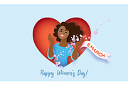 Card for 8 March Happy womens day