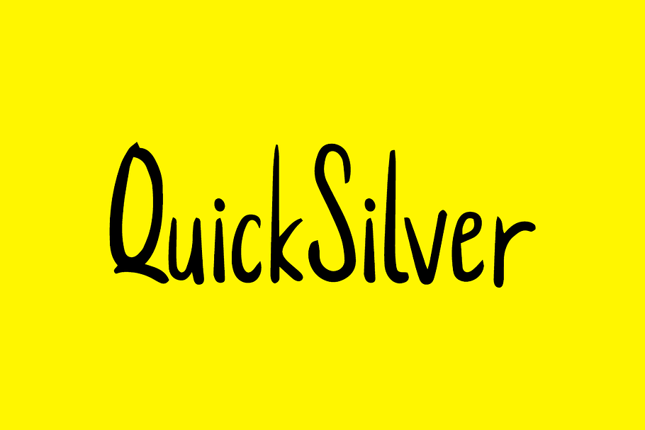 QuickSilver - Cute Handmade Font