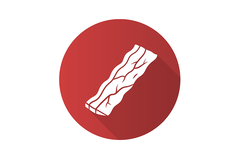 Bacon flat design glyph icon