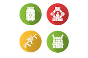 Online game inventory icons set