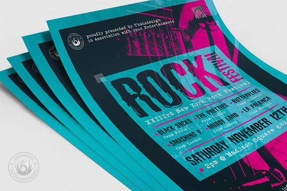 Indie Rock Flyer Template V10 in Flyer Templates - product preview 4