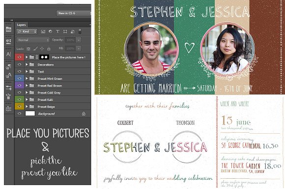 Wedding Invitation Template in Wedding Templates - product preview 1