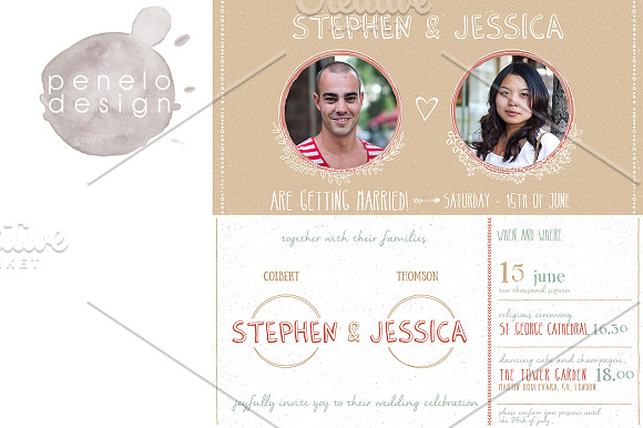 Wedding Invitation Template in Wedding Templates - product preview 2