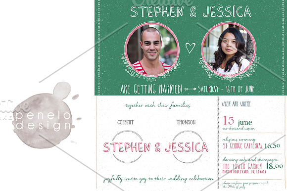 Wedding Invitation Template in Wedding Templates - product preview 4