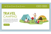 Travel camping landing page