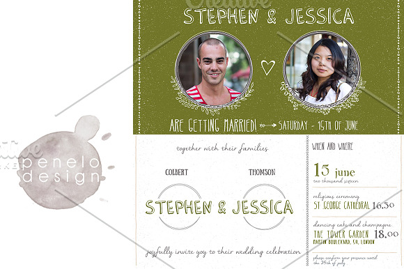 Wedding Invitation Template in Wedding Templates - product preview 5