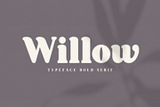 Willow. Typeface Bold Serif