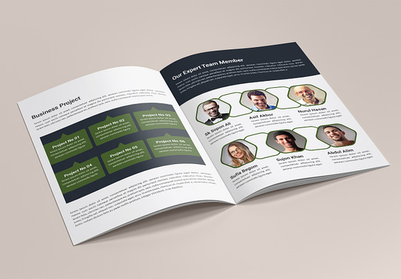 Modern annual report brochure in Brochure Templates - product preview 8