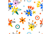 Trendy Seamless Floral Pattern In