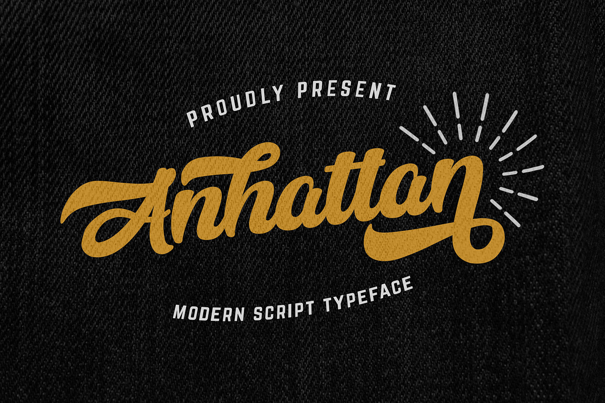 Anhattan - Retro Bold Script Font in Script Fonts - product preview 8
