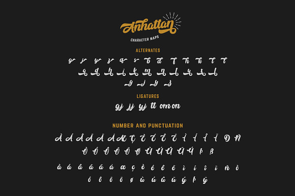 Anhattan - Retro Bold Script Font in Script Fonts - product preview 13