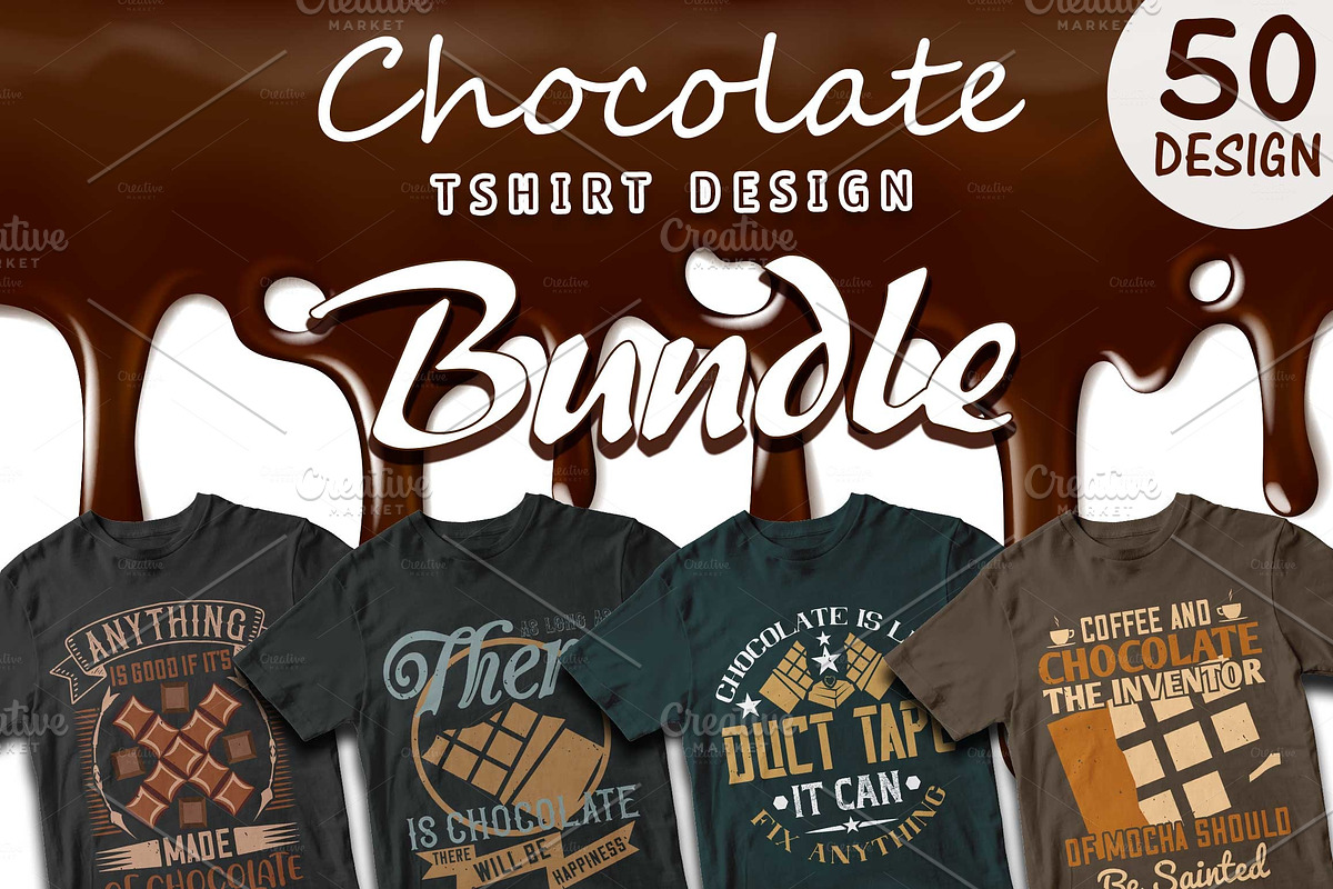50 Chocolate Editable T-shirt Design in Illustrations - product preview 8