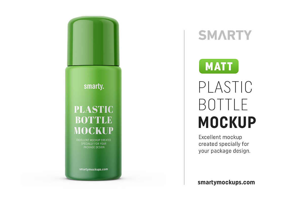 Plastic bottle mockup in Product Mockups - product preview 8