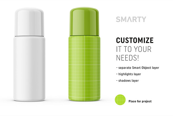 Plastic bottle mockup in Product Mockups - product preview 1
