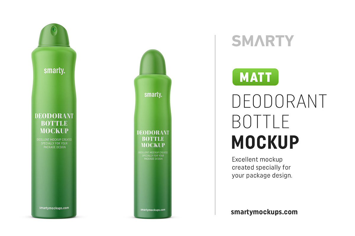 Deodorant spray bottle mockup in Product Mockups - product preview 8