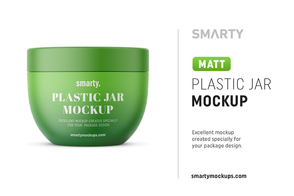 Plastic jar mockup in Product Mockups - product preview 8