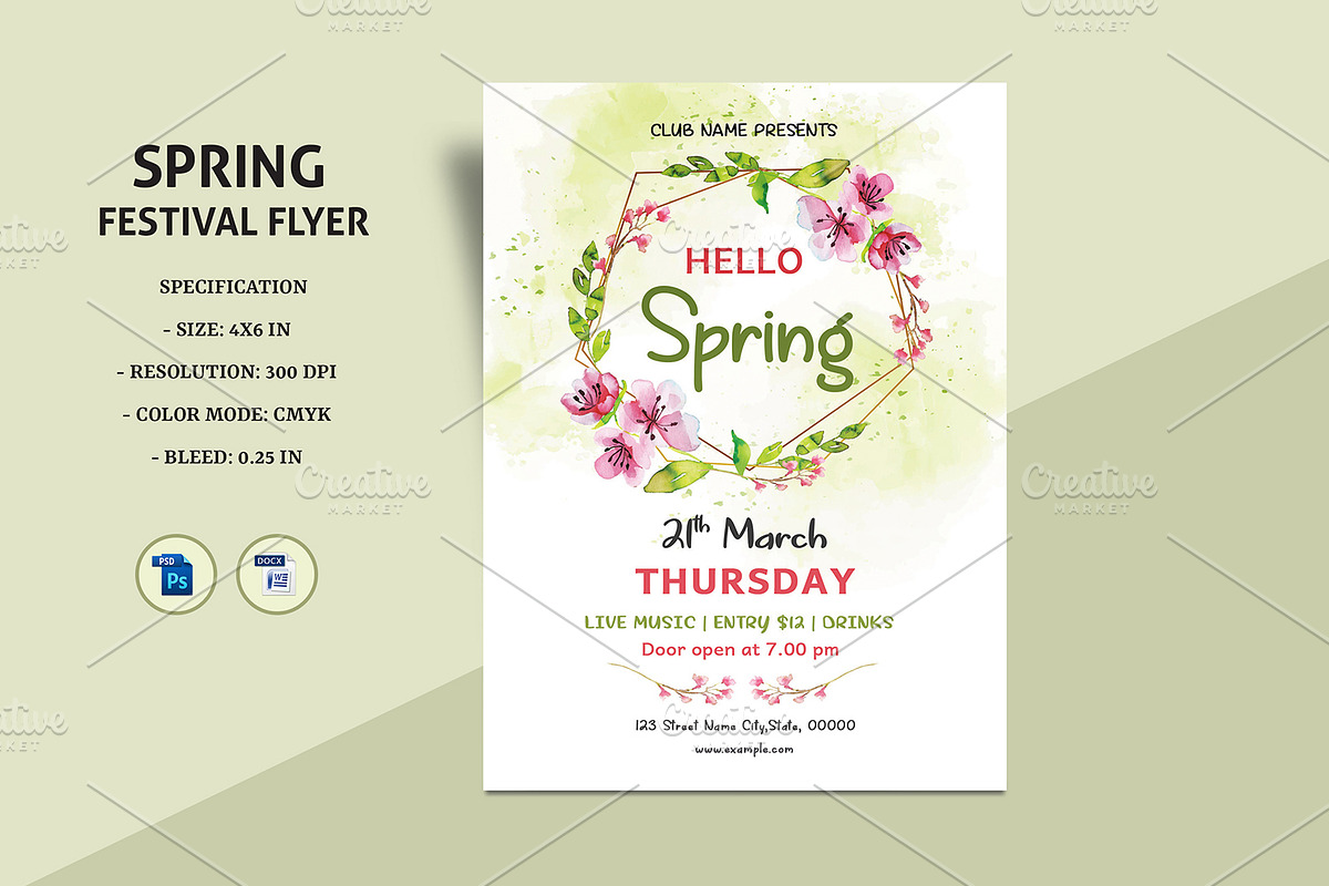 Spring Festival Flyer - V1188 in Flyer Templates - product preview 8