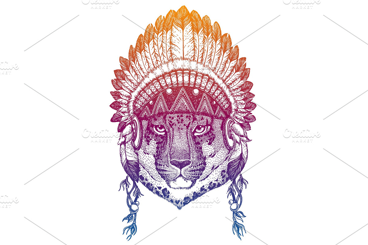 Leopard, cat, panther, jaguar in Illustrations - product preview 8