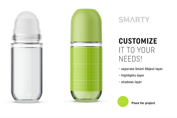 Roll-on bottle mockup in Product Mockups - product preview 1