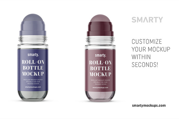 Roll-on bottle mockup in Product Mockups - product preview 2