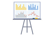 Whiteboard with Infocharts and