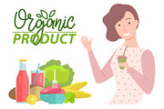 Organic Product Caption, Woman and