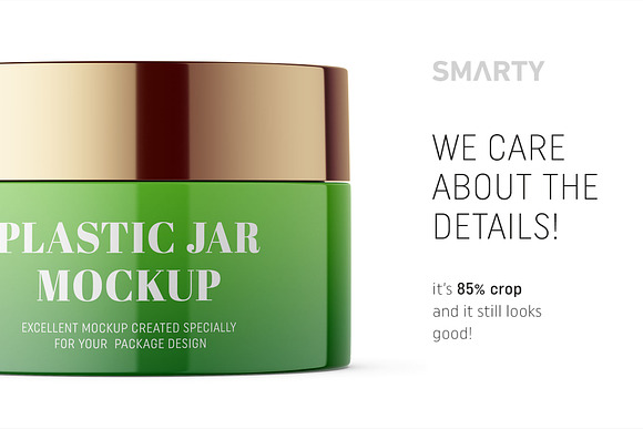 Plastic jar mockup in Product Mockups - product preview 3