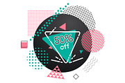 50 Percent Off Sale Abstract