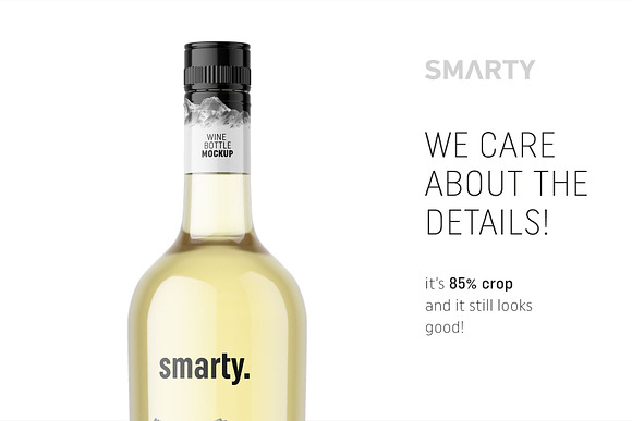 White wine bottle mockup in Product Mockups - product preview 2