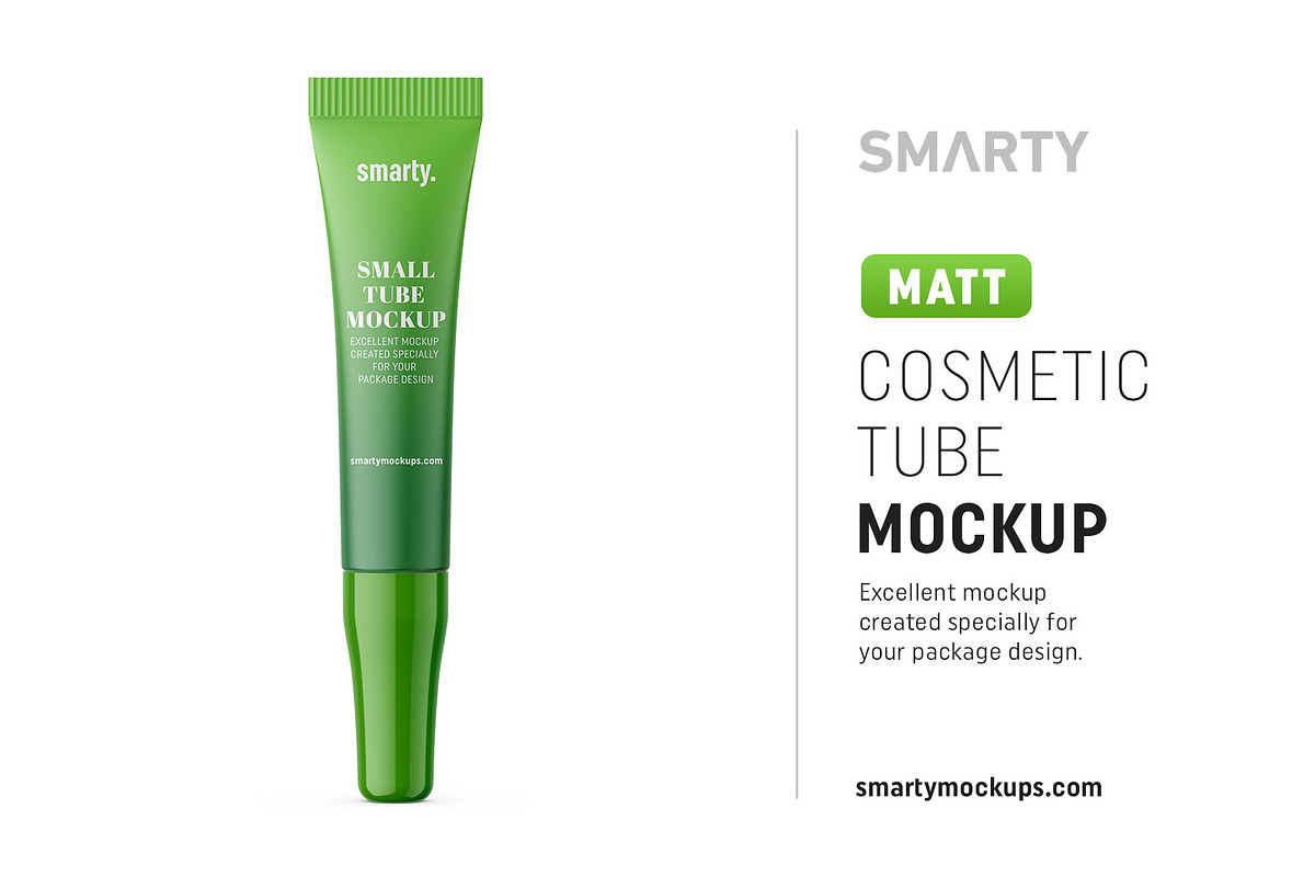 Matt small tube mockup in Product Mockups - product preview 8