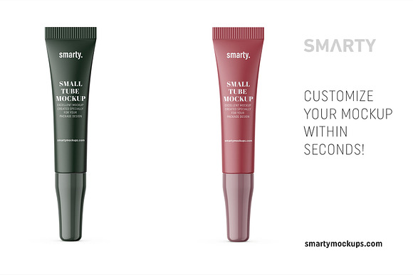 Matt small tube mockup in Product Mockups - product preview 2