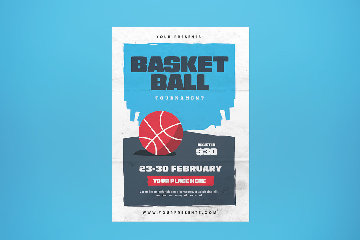 Basket Ball Tournament Flyer in Flyer Templates - product preview 8