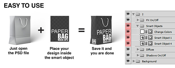 Paper Shopping Bag Mockups Bundle in Product Mockups - product preview 1