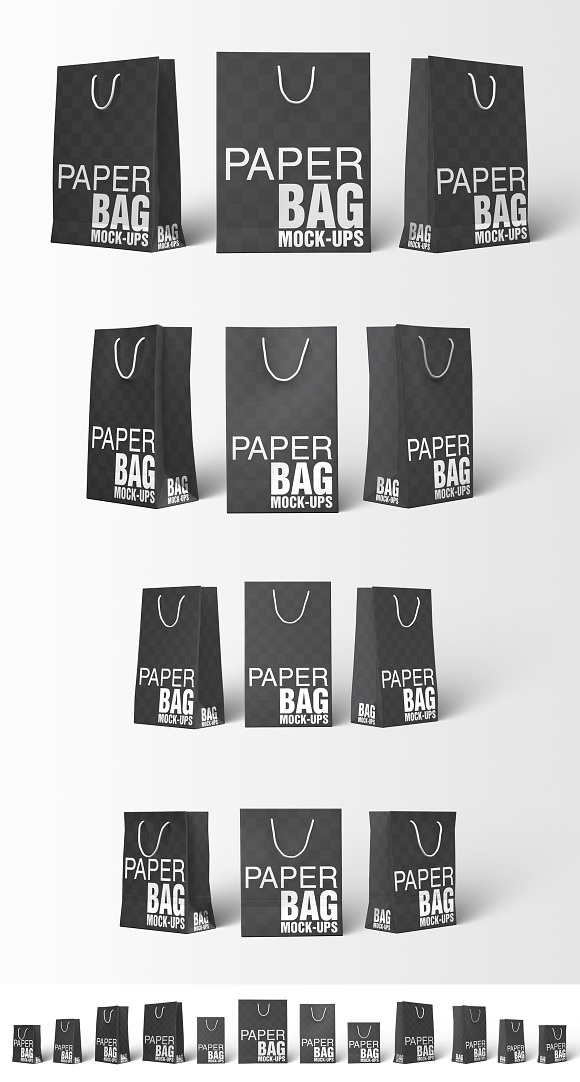 Paper Shopping Bag Mockups Bundle in Product Mockups - product preview 4