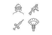 Online game inventory linear icons