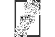 Restaurant menu cover template