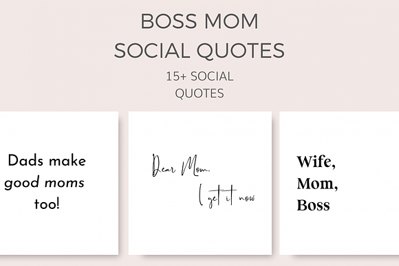 Boss Mom Social Quotes (15+ Images) in Instagram Templates - product preview 1