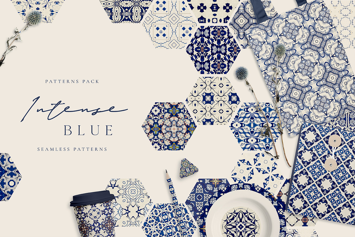 Intense Blue 99 Seamless Patterns in Patterns - product preview 8