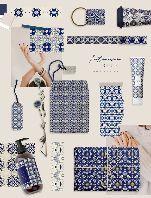 Intense Blue 99 Seamless Patterns in Patterns - product preview 2