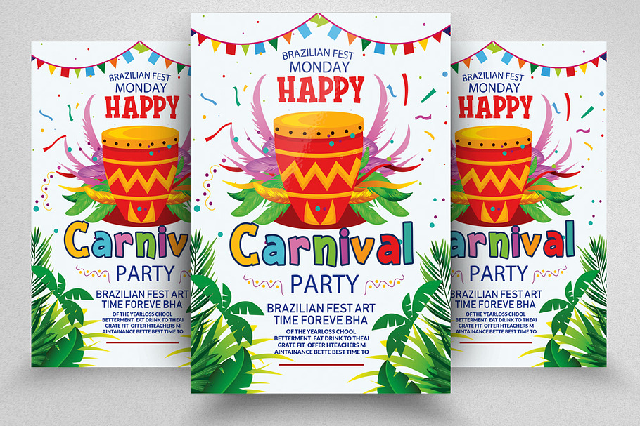 Brazilian Carnival Festival Flyer in Flyer Templates - product preview 8