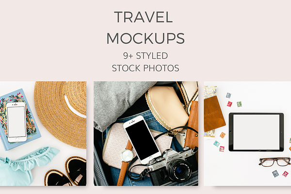 Travel Mockups (33 Styled Images)