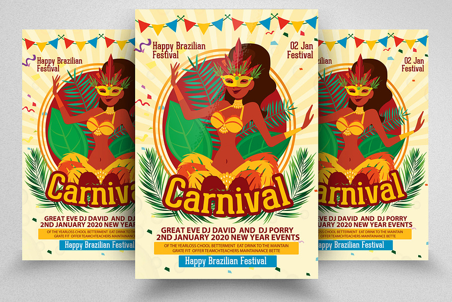 Carnival In Brazil Flyer Template