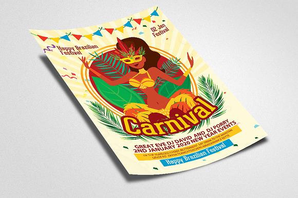 Carnival In Brazil Flyer Template in Flyer Templates - product preview 1