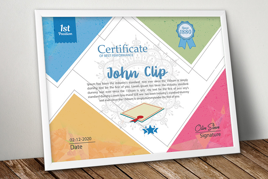 Company Certificate Template in Stationery Templates - product preview 8
