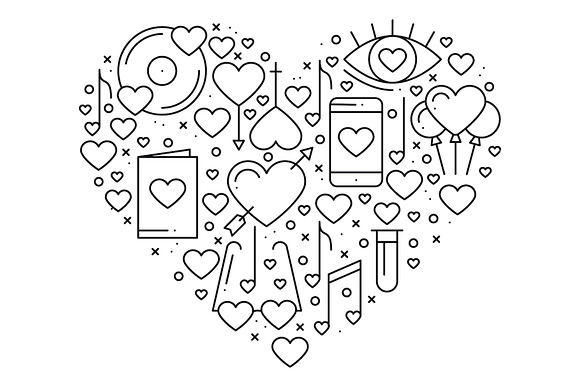 Heart Shape. Love elements. Amore. in Illustrations - product preview 2