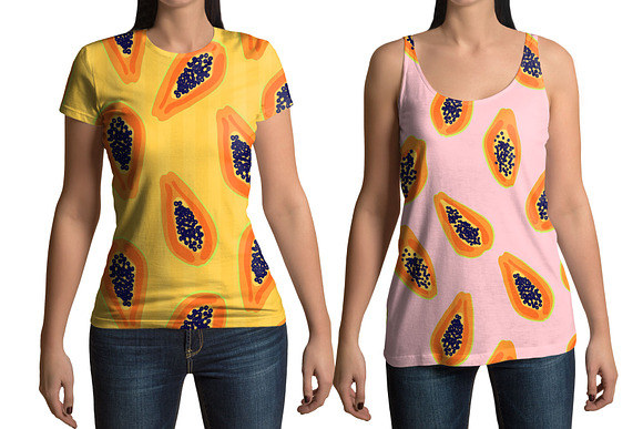 Papaya patterns & drawings set in Patterns - product preview 6